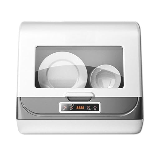Inteligente automático Mini lavavajillas doméstico,Lavavajillas de encimera,Pantalla LED,3 Programas,Desinfección 360 ° Limpieza,Cuidado de Bebés y lavado de Fruta
