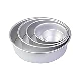 Générique 7/8/9/10/11/12inch Round Chiffon Mousse Cake Mold Aluminum Alloy Chessecake Baking Mold Removable Bottom Cake Decorating Tools(MIX1-6-8-10inch)