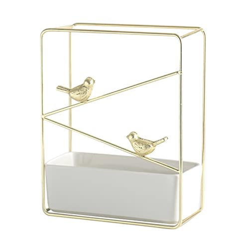 Somsiwey Blumentopf HäNgend aus Metall, Kreativ Vogel Wandvasen, Modern Wandvasen für Pflanzen für Balkonzaun Garten Zuhause Büro Ornamente, 8,2'' / 21cm Cover