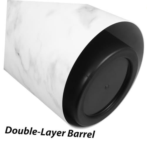 Caneca de basura rectangular blanca con tapa de bisagra miniatura 4