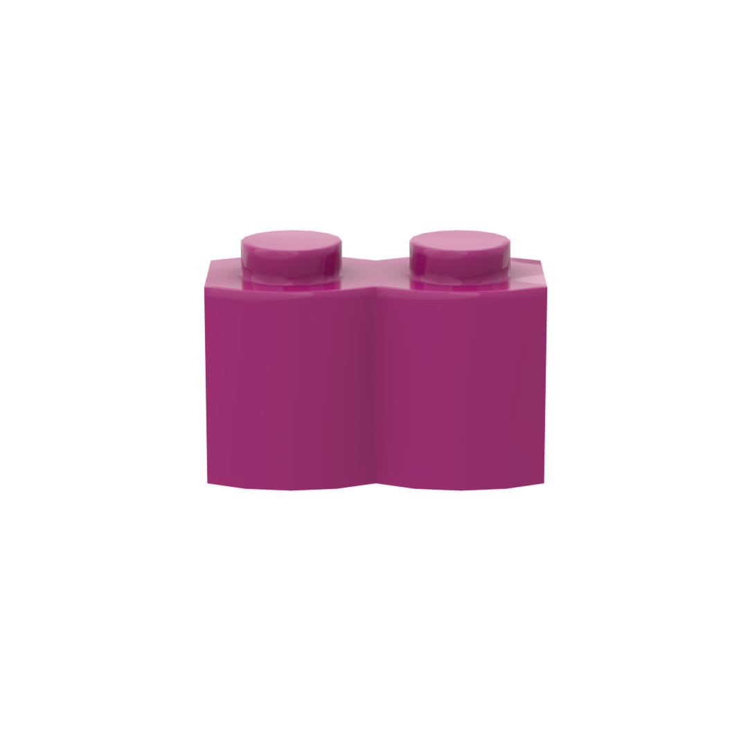 Gobricks 30136 Basic Bricks Brick Special 1x2 Palisade [aka Log] 50 Pieces GDS-749 Compatible with Lego Building Blocks Color:Magenta 124
