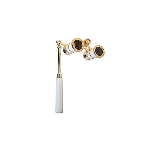 Binoculares HQRP 3 x 25 con Mango Retráctil Blanco Dorado miniatura 7