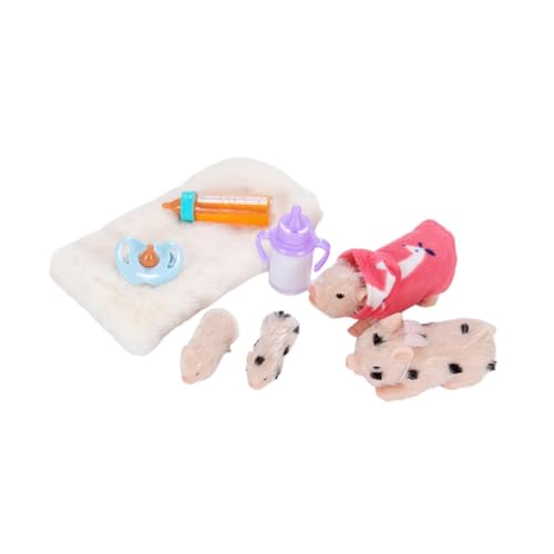 Figurines de cochons miniatures silicone DuskHaven pour collection et décoration intérieure