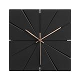 Orologi da parete Semplice orologio da soggiorno quadrato con funzione silenziosa, decorazioni da parete alimentate a batteria