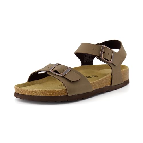 CUSHIONAIRE Lauri Cork Footbed Sandals for Women with Back Strap, Adjustable Double Buckle Ankle Strap Sandals, Memory Foam, Brown 7W by CUSHIONAIRE - Used condition - Image 9