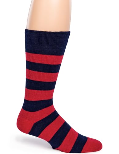 Image of WARRIOR ALPACA SOCKS - Fresh Classic Rugby Stripe - Alpaca Wool Dress Socks