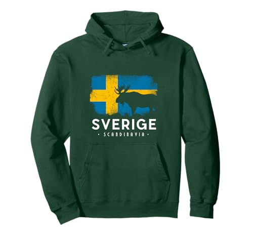 Schweden Skandinavien Schwedisch Elchbulle Midsommar Sverige Pullover...