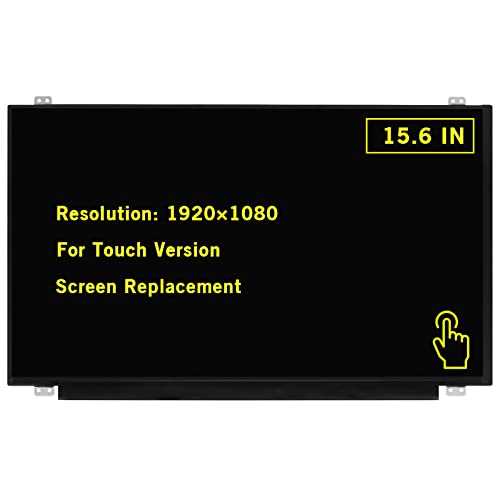 GBOLE 15.6" New Screen Replacement for Lenovo ThinkPad T580 20L9001JUS 20L9001KUS 20L9001LUS FHD 1920x1080 40Pin Touch Screen LED LCD Display Screen Panel