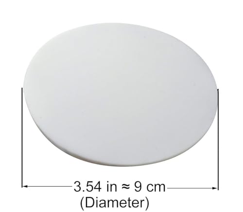 Door Knob Wall Shield, Large White Round Soft Door Stopper Wall Protector,Self Adhesive Door Handle Bumper 2 PCS (Large Round Style 3.54", White)