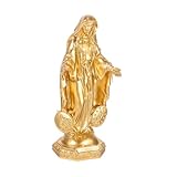 Lurrose Vintage Resin Mary Figurine Miniature Heilige Maria Deko für Haus und Auto Ästhetische Marienfigur mit Vielseitiger Platzierung für Regal Tisch und Andachtsort Pflegeleicht