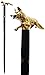 Solid Brass Walking Stick Fox Skull Head Cane Victorian Wooden Rose Wood Cane