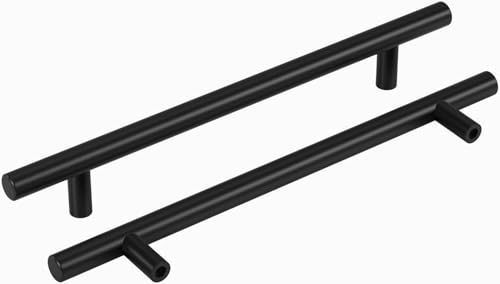 Image of homdiy 40Pack 6-1 /4in Cabinet Handles Black Kitchen Cabinet Pulls Drawer Pulls for Dresser Drawers