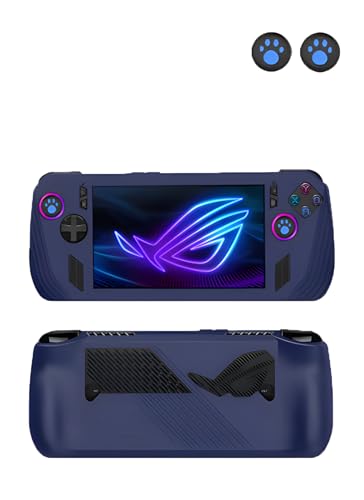 Image of Silicone Case for ASUS ROG Ally X 2024 New Soft Silicone Anti-Fall Shockproof Protective Kids Friendly for Rog Ally X Gaming Console Accessories (Blue)