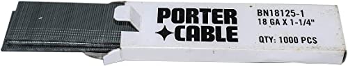 PORTER-CABLE BN18125-1 1-1/4-Inch 18 Gauge Brad Nail (1000 per Box)