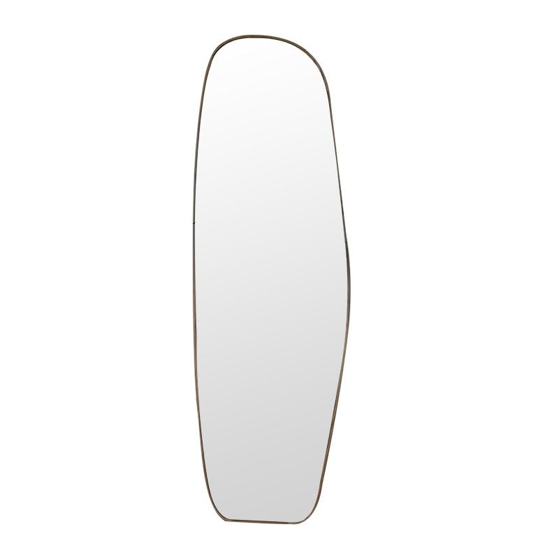 KIBONCY Espejo de Cuerpo Entero Minimalista francés Suelo Inclinado Forma Irregular vestidor estético INS for Dormitorio habitación casa Tienda Ropa(70x170CM)