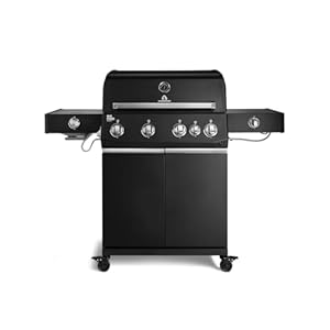 BURNHARD® Gasgrill 4-Brenner, 24,7 kW, Longlife Gussbrenner, Infrarot-Keramikbrenner, Heckbrenner, Seitenkochfeld, Gussrost, große Grillfläche, Piezo-Zündung – Big FRED Deluxe+