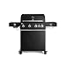 BURNHARD® Gasgrill 4-Brenner, 24,7 kW, Longlife Gussbrenner, Infrarot-Keramikbrenner, Heckbrenner, Seitenkochfeld, Gussrost, große Grillfläche, Piezo-Zündung – Big FRED Deluxe+
