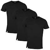 Lacoste Herren TH3451 3 Pack T-Shirt - Schwarz/Schwarz/Schwarz - Size 4 - M