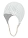 White Textured Latex Rubber Swim Cap With Strap