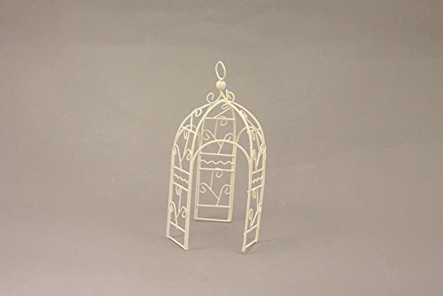 Preisvergleich Produktbild Unbekannt Miniatur Garten, Pavillon, weiß Höhe ca. 20cm