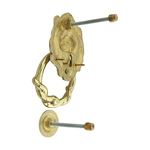 Renovators Supply Manufacturing Door Knockers For Front Door 6 1/4 In. Solid Brass Lion Head Door Knocker With Mounting Hardware #TOP7