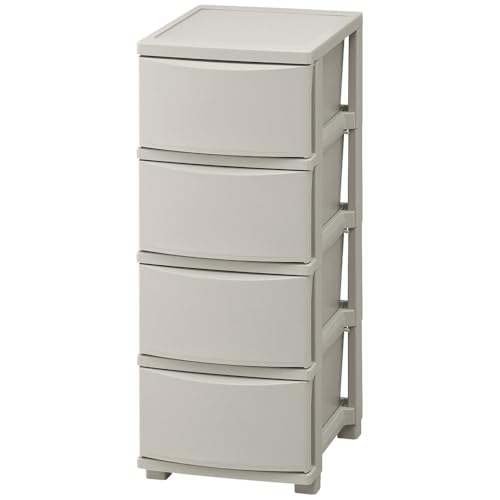 アイリスオーヤマ 収納 チェスト 幅30.9p 4段 新カラー ダークグレー スリム 衣替え 組立て簡単 チェスト インテリアに馴染む 収納ボックス 収納ケース クローゼット収納 衣類収納 洗面所 タンス コロネチェスト