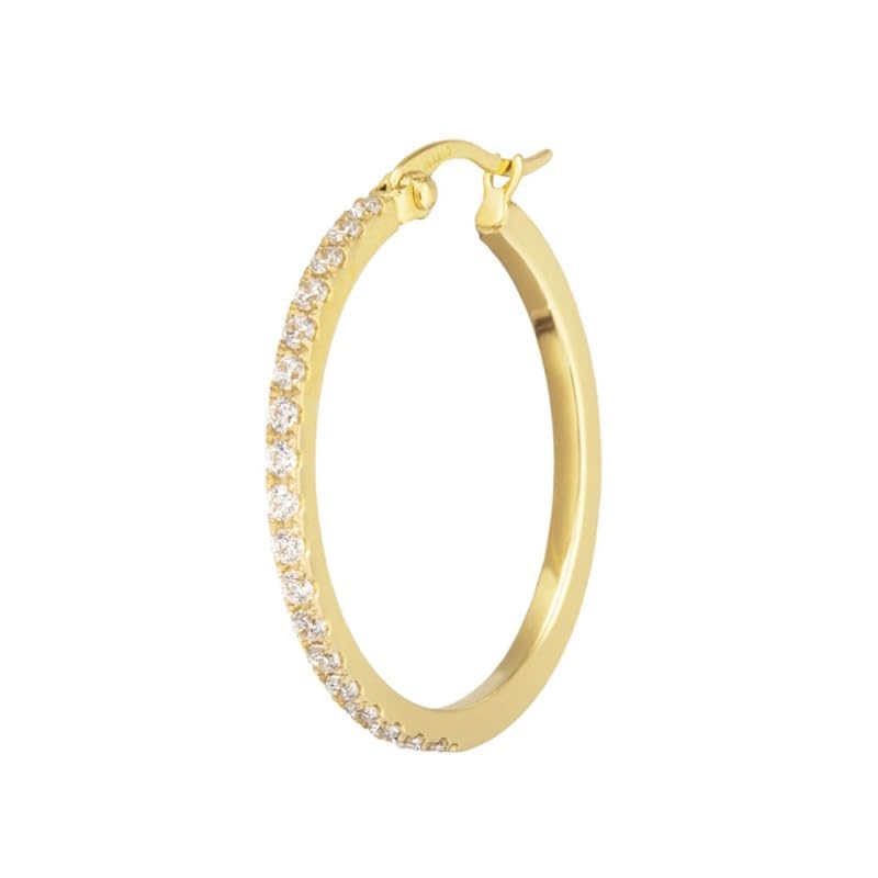 Pendiente de aro Marlù 31OR0027G-W para mujer de 3,2 cm con circonitas