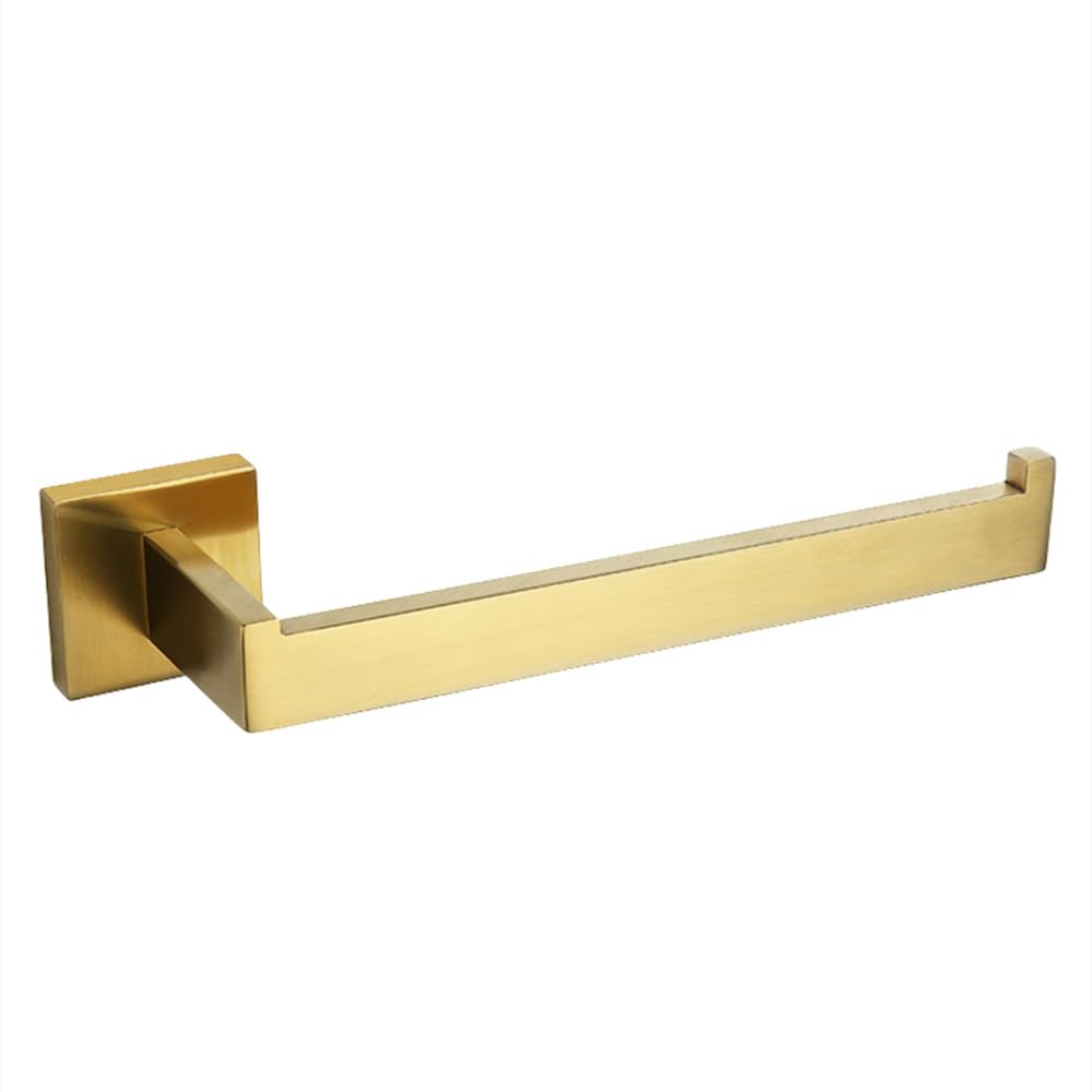 Porte-serviettes or brossé avec accroche peignoir et support papier toilette