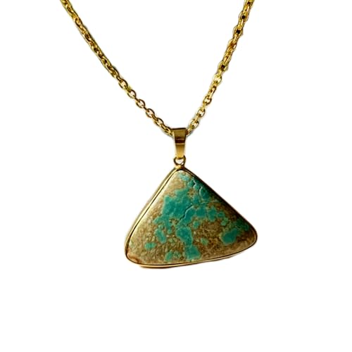 Collier turquoise naturelle trilon en argent 925 fait main LKBEADS