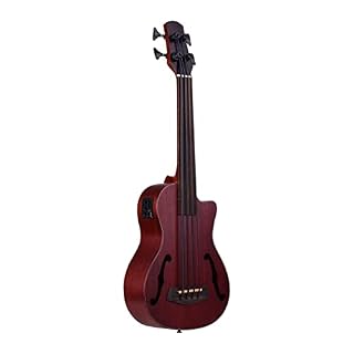 ukulélé Voyage Basse Acoustique Électrique en Bois De 30 Pouces Ukulele Intégrée Éq Tuner avec des Trous Sonores - Les Beatles, Paul McCartney, John Lennon, RIngo Starr, George Harrison