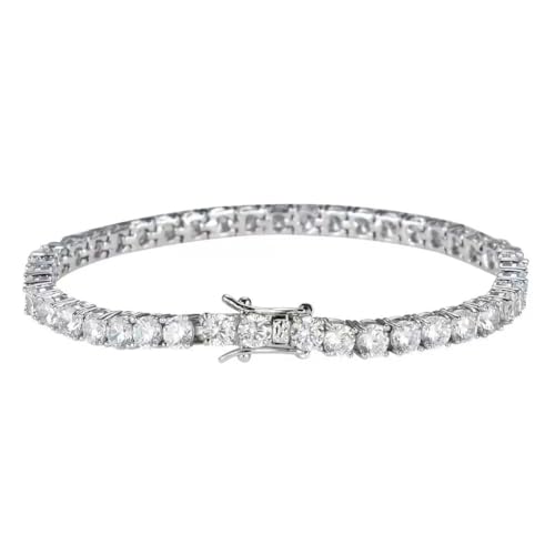 Tennis Bracelet, 20cm Round Cut Cubic ZirconiaTennis Chain for Men, Women and Girls