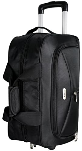 Mala De Viagem Grande Rodinhas Bolsa Mala Bagagem De Mão Preta Sacola Ombro Poliéster Yins