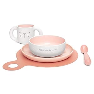 Suavinex, Kinderserviesset, babyetensset met placemat antislip + bord + schaal + mok + lepel. Vaatwasmachinebestendig…