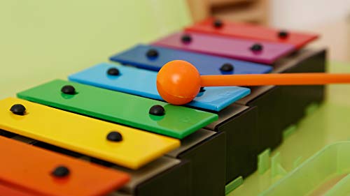 Chime Bar - Resonator Bells With Songs - Color Glockenspiel 8 Note Xylophone Kit - Song Cards #TOP1