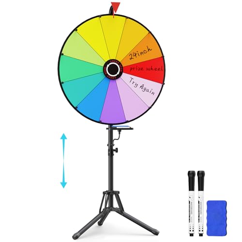 24-Inch Adjustable Prize Wheel for Events