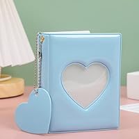 Album Portafoto Kpop 3 Pollici A Forma Di Cuore: Custodia Per Photocard Con Braccialetto, Rosso/Bianco