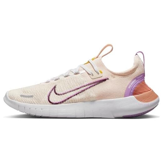 Nike Free Run Flyknit Next Nature, Bajo Mujer, Guava Ice/Earth-Vivid Sulfur-White, 40 EU