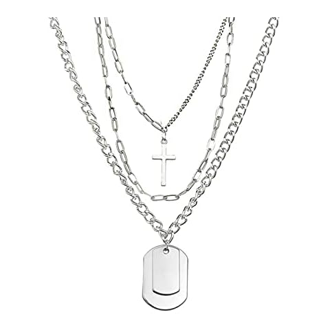 YUNCHONGuk Hip Hop Multilayer Cross Necklace Cover