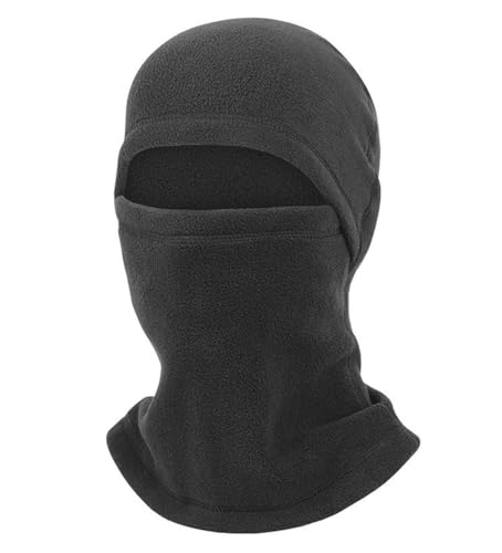 Black Ski Mask Fleece Balaclava Warm Winter Face Mask Men Shiesty Mask Women Motorcycle Thermal Fleece Face Cover for Cold Weather Snowboarding