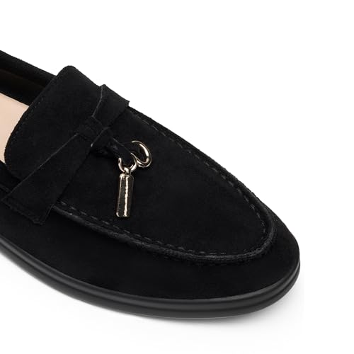 Image of DREAM PAIRS Women's Loafers Suede Loafer Slip-on Comfortable Casual Dressy Business Work Shoes with Arch Support