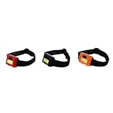 Outanaya 3 Stück LED Stirnlampen Outdoor Camping Kopflampe Nachtwanderung Notfall Beleuchtung Schwarz Rot Orange Leicht Vielseitig für Joggen Angeln Hundespaziergang ohne Batterien