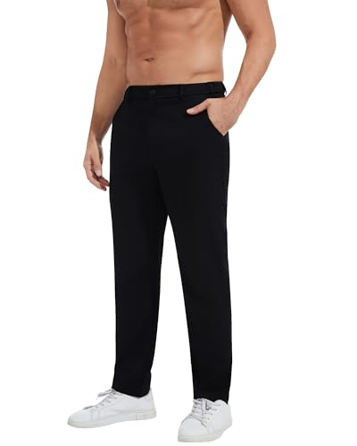 YAOBAOLE Pantalon Slim Homme Habillé Tissu Micro-Extensible Pantalon de Ville Mariage, Business...