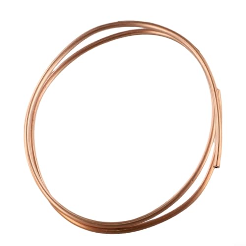 Posheliox Tubo de cobre rojo, bobina de cobre puro para sistemas de aire acondicionado, calefacción y refrigeración, tubo recto suave con diámetro exterior de 5 mm, longitud de 1 m (5 x 1 mm)
