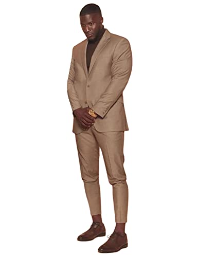 Costume Homme 2 Pièces à Bouton Unique avec Col Tailleur pour Mariage