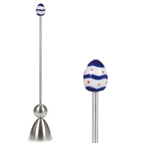 Keramisch beeld van een paardenhoofd Zilver 44 cm hoog