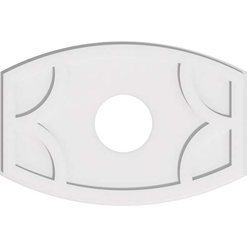 Image of Ekena Millwork CMP30X20KY-07000 Kailey Architectural Grade PVC Contemporary Urethane Ceiling Medallions 30 inchW x 20 inchH x 7 inchID x 16 1 /4 inchC x 1 inchP