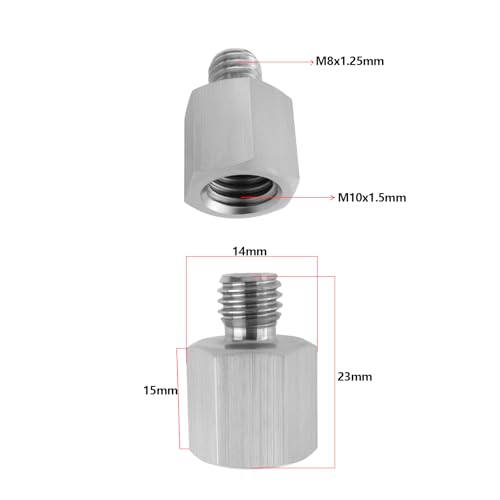 Miniatura 4 de Lt Easiyl 2 Piezas De Adaptador Convertidor De Rosca De Tornillo Hembra De 10 Mm A Macho De 8 Mm Adaptador De Perno Hexagonal De Acero Inoxidable 304 Reductor De Varilla De Rosca