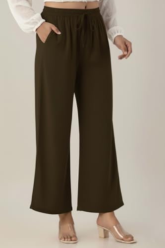 Image of Moirai Super Soft Viscose Rayon Palazzo Pants for Women Relaxed & Regular Fit Solid Palazzo for Women & Girls Casual Ethnic Wear