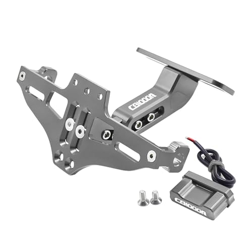 Fahrrad-Kennzeichenhalterung Für HON@&DA CB1000R 2008–2024 Kennzeichenhalter Für Motorrad Hinten Mit LED-Licht(Gray with Light)