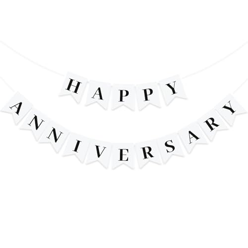 Image of Happy Anniversary Banner,Valentines Day Wedding,Love Party and Background Indoor Outdoor Decorations